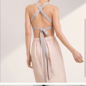 Aritzia grey cayenne wrap top